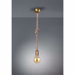 ROPE SOSPENSIONE CORDA ANNODATA E METALLO OTTONE ANTICATO Gruppo di Prodotto: Sospensione Tipologia: Interno Tecnologia: Led  ...