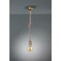 Trio Lighting - Rope sospensione corda annodata e metallo ottone anticato 310100104