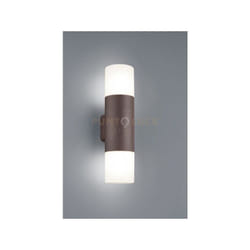 Trio Lighting - Applique a parete da esterno hoosic doppio diffusore alluminio 33cm 222260224 ruggine