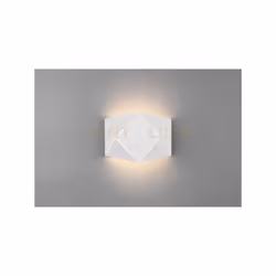 ZANDOR Applique a parete LED METALLO BIANCO CON TAGLI LASER L. 18CM