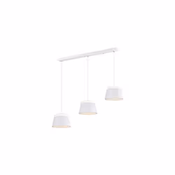 BARONESS Sospensione GD Trio Baroness di GD Trio, sospensione 3 coni metallo bianco con doppio diffusore metacrilato d. 25cm ...