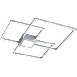 Plafoniera LED, metallo, nichel opaco, L65 cm, Hydra