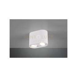 Trio - Plafoniera cilindro 2 faretti orientabili cookie 612900231 bianco