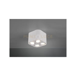 Trio - Plafoniera cilindro 4 faretti orientabili cookie 612900431 bianco