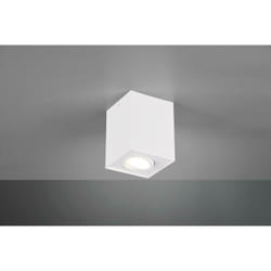 Trio - Plafoniera cubo bianco faretto orientabile biscuit 613000131
