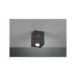 Trio - Plafoniera cubo nero faretto orientabile biscuit 613000132