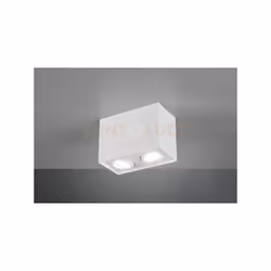 BISCUIT CUBO BIANCO 2 Faretti e portafarettiS ORIENTABILI L. 17,8 X 9,6CM H. 12,5CM