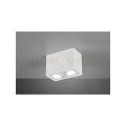 Trio - Plafoniera cubo bianco 2 faretti orientabili biscuit 613000231