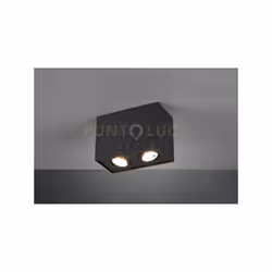 BISCUIT CUBO NERO 2 Faretti e portafarettiS ORIENTABILI L. 17,8 X 9,6CM H. 12,5CM
