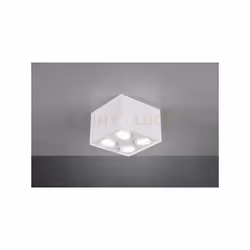 BISCUIT CUBO BIANCO 4 Faretti e portafarettiS ORIENTABILI L. 17,8 X 17,8CM H. 12,5CM
