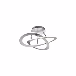 OAKLAND Plafoniera GD Trio Oakland di GD Trio, plafoniera led acciaio satinato dimmerabile con interruttore a parete d. 53cm ...