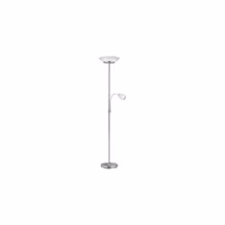 GERRY Piantana GD Trio Gerry di GD Trio, piantana con lampada da lettura metallo acciaio satinato con diffusori vetro bianco  ...