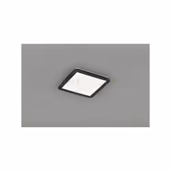 CAMILLUS PLAFONIERA LED QUADRATA METALLO NERO OPACO CON FUNZIONE DIMMERABILITA' CON NORMALE INTERRUTTORE A PARETE IP44 L. 30C ...