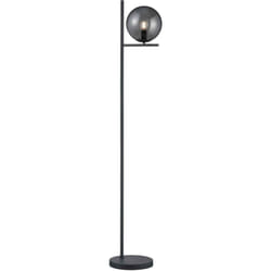 Trio - Lampada da terra, metallo e vetro, antracite e fumé, h 150 cm, Pure