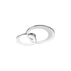 Trio Lighting - Plafoniera led granada doppio cerchio cromato con riflettore 673890206 85cm