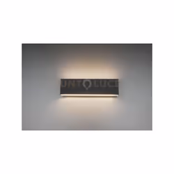 CONCHA Applique a parete LED BI-EMISSIONE METALLO COLORE ANTRECITE CON REGOLAZIONE D'INTENSITA' 3 STEP AD INTERRUTTORE L. 28C ...