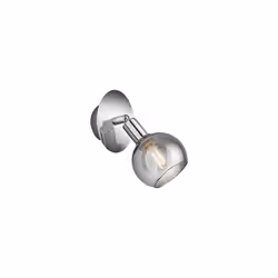 BREST Faretto GD Trio Brest di GD Trio, spot singolo in metallo cromato con vetro fumè h. 16cm Caratteristiche: Gruppo di pro ...