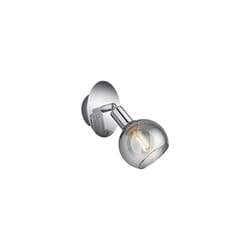 Trio Lighting - Faretto Soffitto Parete 1 Spots metallo Cromo Vetro Fume Brest gd Trio