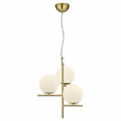 PURE Sospensione GD Trio Pure di GD Trio, sospensione metallo colore ottone opaco con 3 sfere bianche d. 40cm Caratteristiche ...