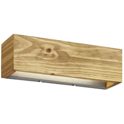 Trio - Applique led rettangolare bi-emissione, legno, l 37 cm, Brad