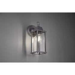 Trio - Olona applique da esterno down fusione di alluminio verniciata antracite con diffusore vetro trasparente ip44 h.30cm 201960142