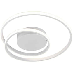 Plafoniera led, metallo, bianco opaco, D39 cm, Zibal