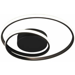 Reality Leuchten - Plafoniera a led interruttore dimmer illuminazione soggiorno corridoio lampada realtà nera R62911132