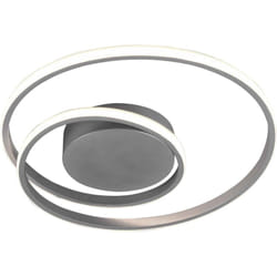 Plafoniera led, metallo, titano, D39 cm, Zibal
