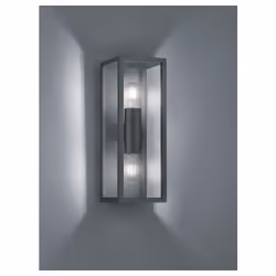 garonne applique da esterno doppia lampadina fusione di alluminio antracite e vetro trasparente ip44 h.40cm garonne applique ...