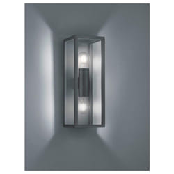 Trio Lighting - garonne applique da esterno doppia lampadina fusione di alluminio antracite e vetro trasparente IP44 H.40CM