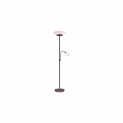 GERRY Piantana GD Trio Gerry di GD Trio, piantana con lampada da lettura metallo ruggine con diffusori vetro bianco h. 180cm  ...