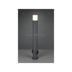 Trio - Palo da esterno hoosic alluminio h.80cm 424067142 antracite 2 prese schuko
