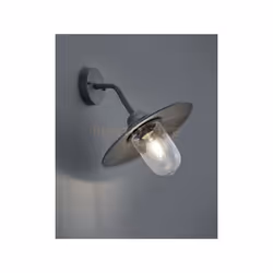 BRENTA Applique a parete DA ESTERNO DOWN FUSIONE DI ALLUMINIO VERNICIATA ANTRACITE CON DIFFUSORE VETRO TRASPARENTE IP44 H.35C ...