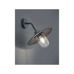 Trio Lighting - Brenta applique da esterno down fusione di alluminio verniciata antracite con diffusore vetro trasparente ip44 h.35cm 201760142