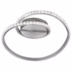 RUBIN Plafoniera GD Trio Rubin di GD Trio, plafoniera led alluminio satinato effetto cristallo con telecomando luce bianca di ...