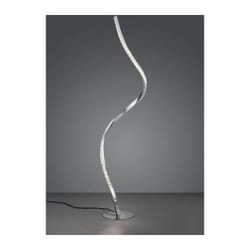 Reality Leuchten - rubin piantana led alluminio satinato effetto cristallo con telecomando luce bianca dimmerabile + rgb H.116CM