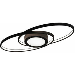 Plafoniera LED design antracite interruttore dimmer soggiorno anello lampada design Reality R62991142