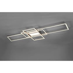 Plafoniera led, metallo, nichel opaco, L105 cm, Irvine
