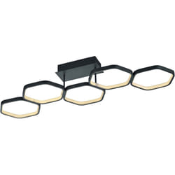 Reality Leuchten - Plafoniera led, metallo, antracite, L90 cm, Vigo