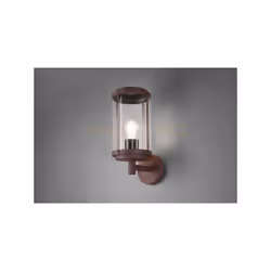 TANARO Applique a parete DA ESTERNO FUSIONE DI ALLUMINIO EFFETTO RUGGINE CON DIFFUSORE VETRO TRASPARENTE IP44 H.31CM