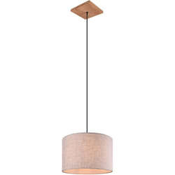 Lampada a sospensione, nickel anticato e bianco, D35 cm, Elmau