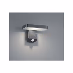 ESQUEL Applique a parete LED DA ESTERNO SOLARE RICARICABILE ANTRACITE CON SENSORE DI MOVIMENTO IP44 L.18CM