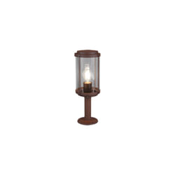 Trio - Lampione Palo Giardino Esterno Ruggine Vetro IP44 Tanaro gd