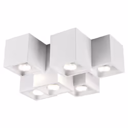 FERANDO Plafoniera GD Trio Fernando di GD Trio, plafoniera metallo bianco opaco 6 cubetti l. 37cm Caratteristiche: Gruppo di  ...