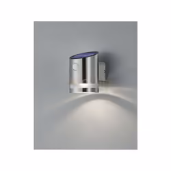 SALTA Applique a parete LED DA ESTERNO SOLARE RICARICABILE ACCIAIO SATINATO CON SENSORE DI MOVIMENTO IP44 H.12,7CM