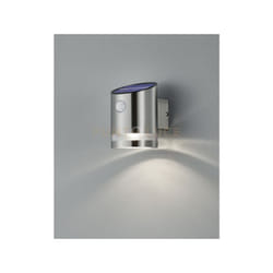 Trio Lighting - Applique a parete esterno salta solare ricaricabile con sensore di movimento acciaio satinato R22231107