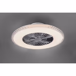 HARSTAD VENTILATORE E PLAFONIERA LED DIFFUSORE SATINATO ED EFFETTO CRISTALLO CON TELECOMANDO MULTIFUNZIONE REGOLAZIONE INTENS ...