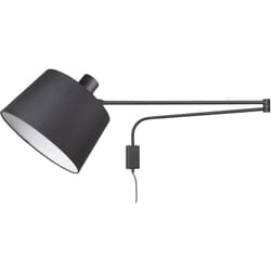 Trio Lighting - Applique a parete decorativa con paralume nera orientabile e snodabile baldo 200600132
