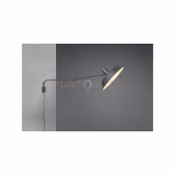 BOLDER Applique a parete DECORATIVA CON PAGODA NERA ORIENTABILE E SNODABILE LUNGHEZZA MASSIMA 150CM