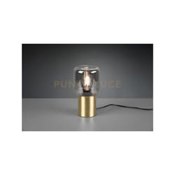 Trio Lighting - Lampada tavolo vetro fumè base ottone nico R50591008